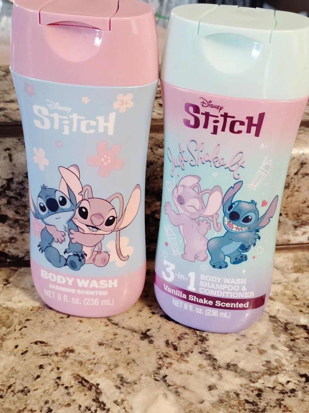 Disney Stitch Jasmine Scented Body Wash Three And One Vanilla New Set - Picture 4 of 5